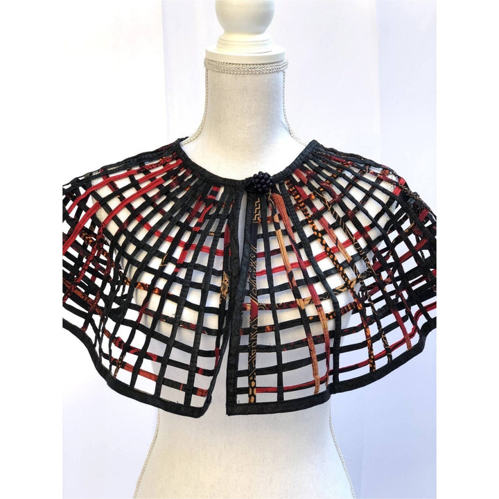 Ankara Print Medium laced/Mesh Cape - Trufacebygrace