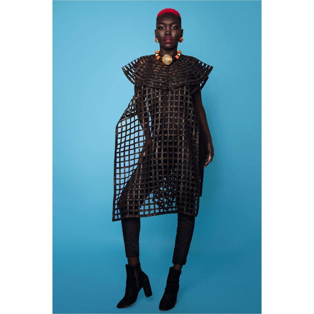 Ankara Print Medium laced/Mesh Cape - Trufacebygrace