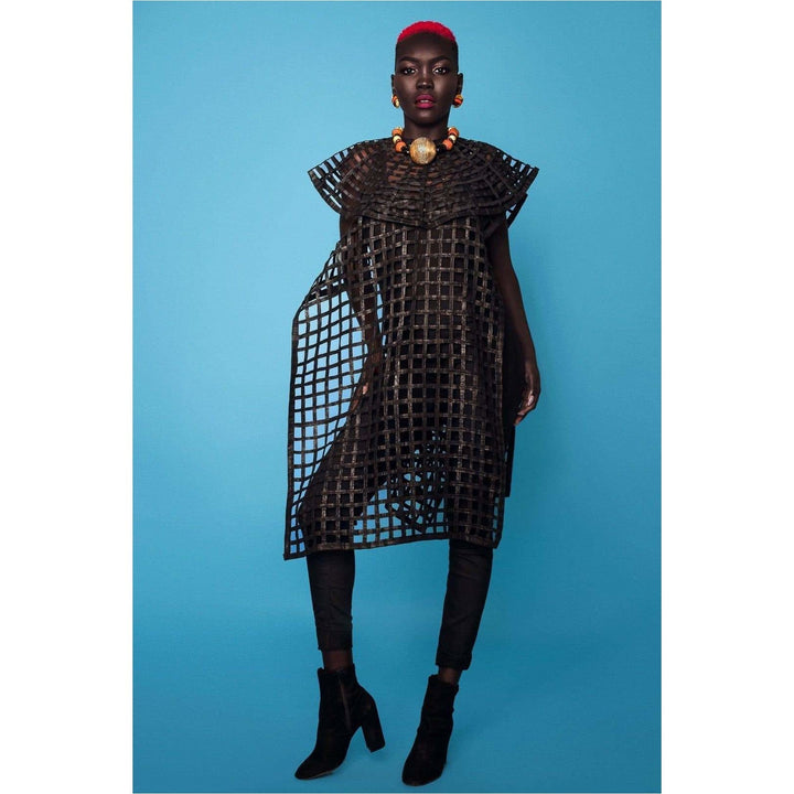 Ankara Print Medium laced/Mesh Cape - Trufacebygrace