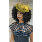 Ankara Print Medium laced/Mesh Cape - Trufacebygrace