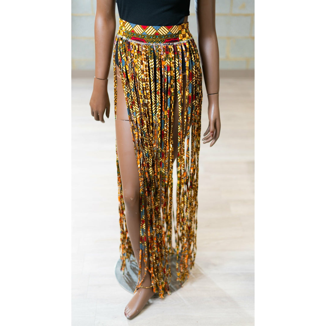 Ankara Strips Fringe skirts/ Belts - Trufacebygrace