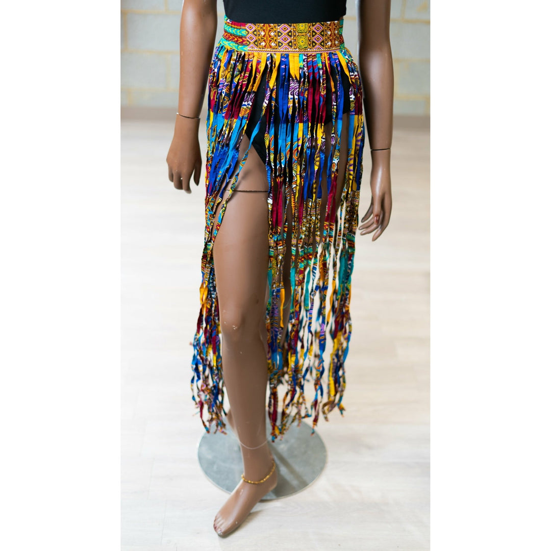 Ankara Strips Fringe skirts/ Belts - Trufacebygrace