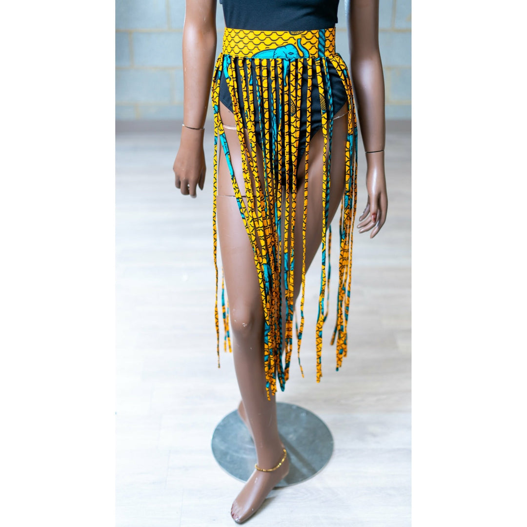 Ankara Strips Fringe skirts/ Belts - Trufacebygrace