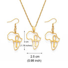 Ankh African Map Pendant Necklace Set - Trufacebygrace
