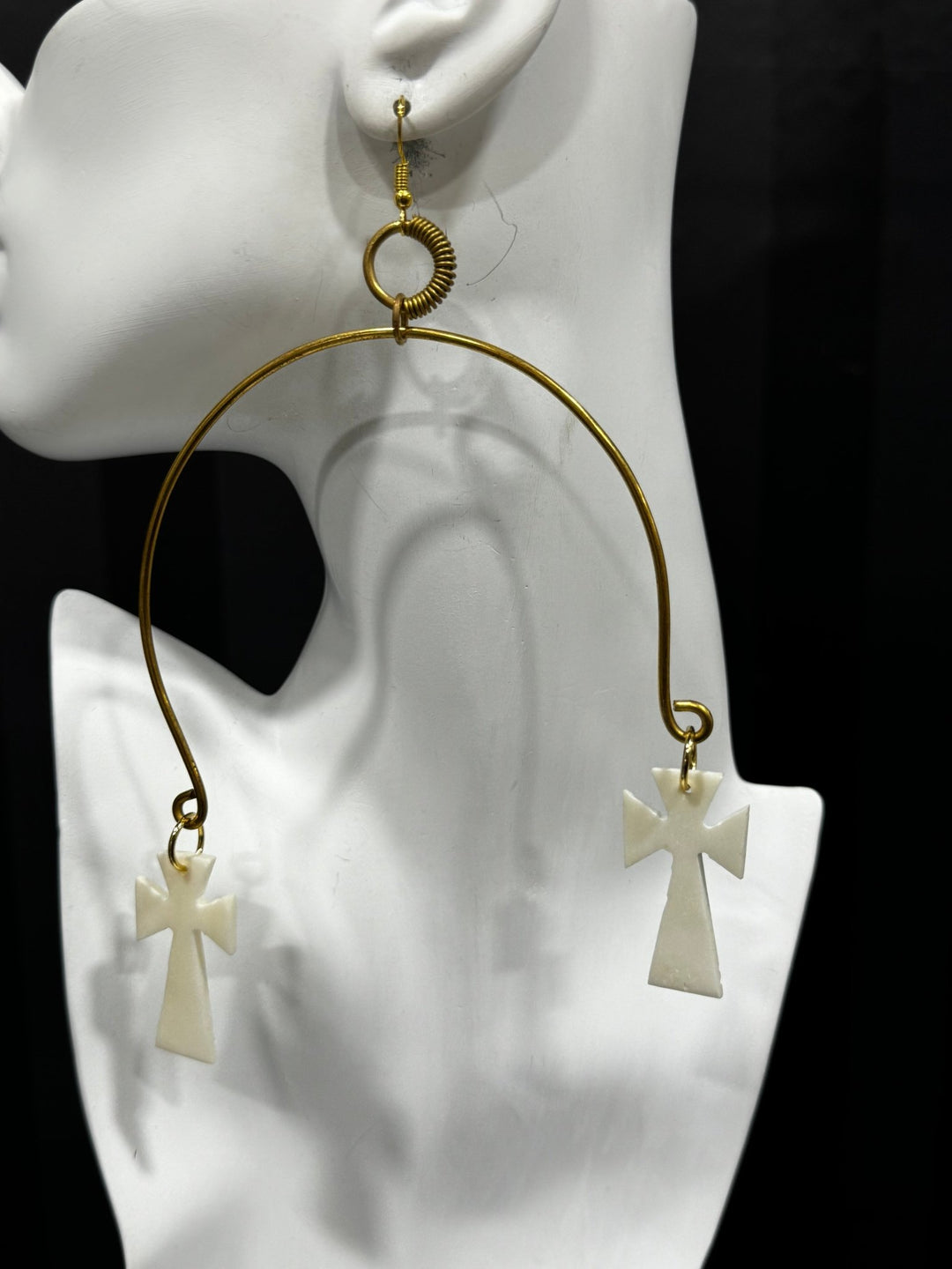 Ankh and Afro Comb Harmony Hoop Earrings - Trufacebygrace