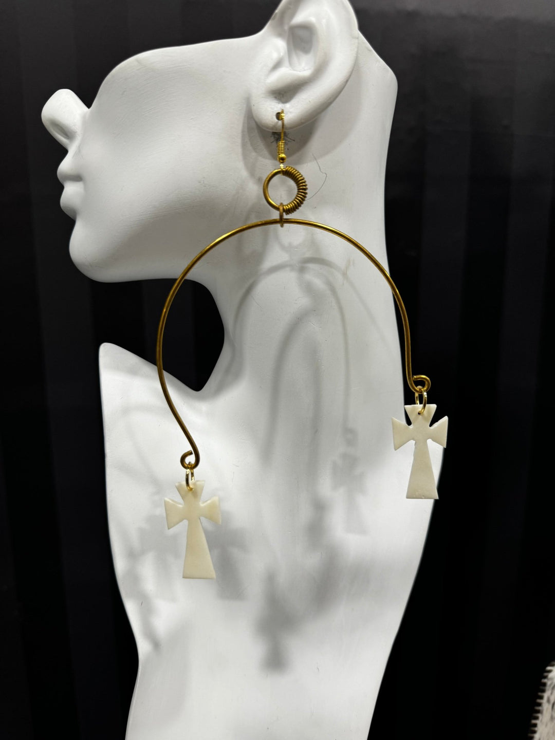 Ankh and Afro Comb Harmony Hoop Earrings - Trufacebygrace