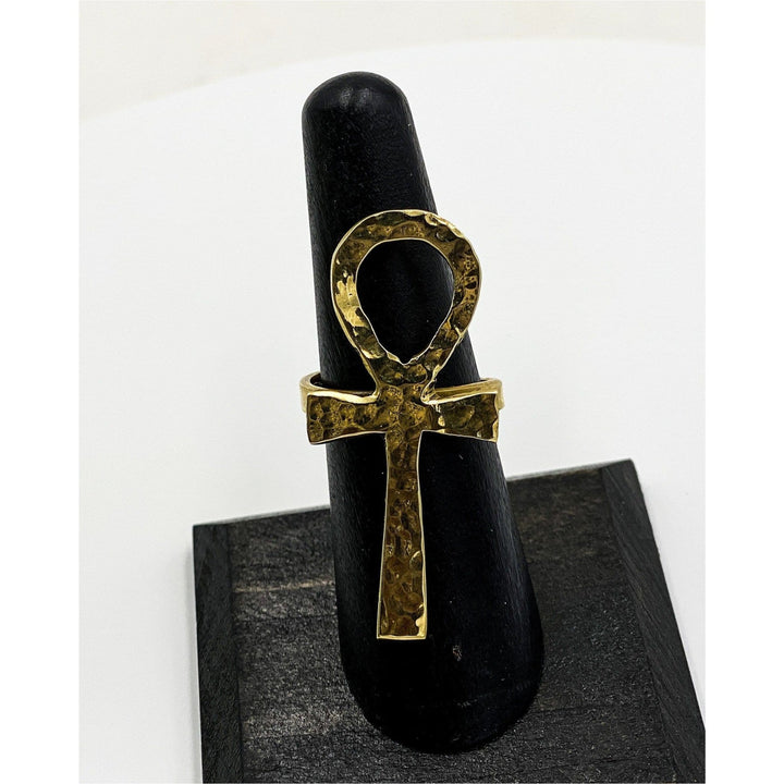 Ankh Brass Adjustable Ring - Trufacebygrace