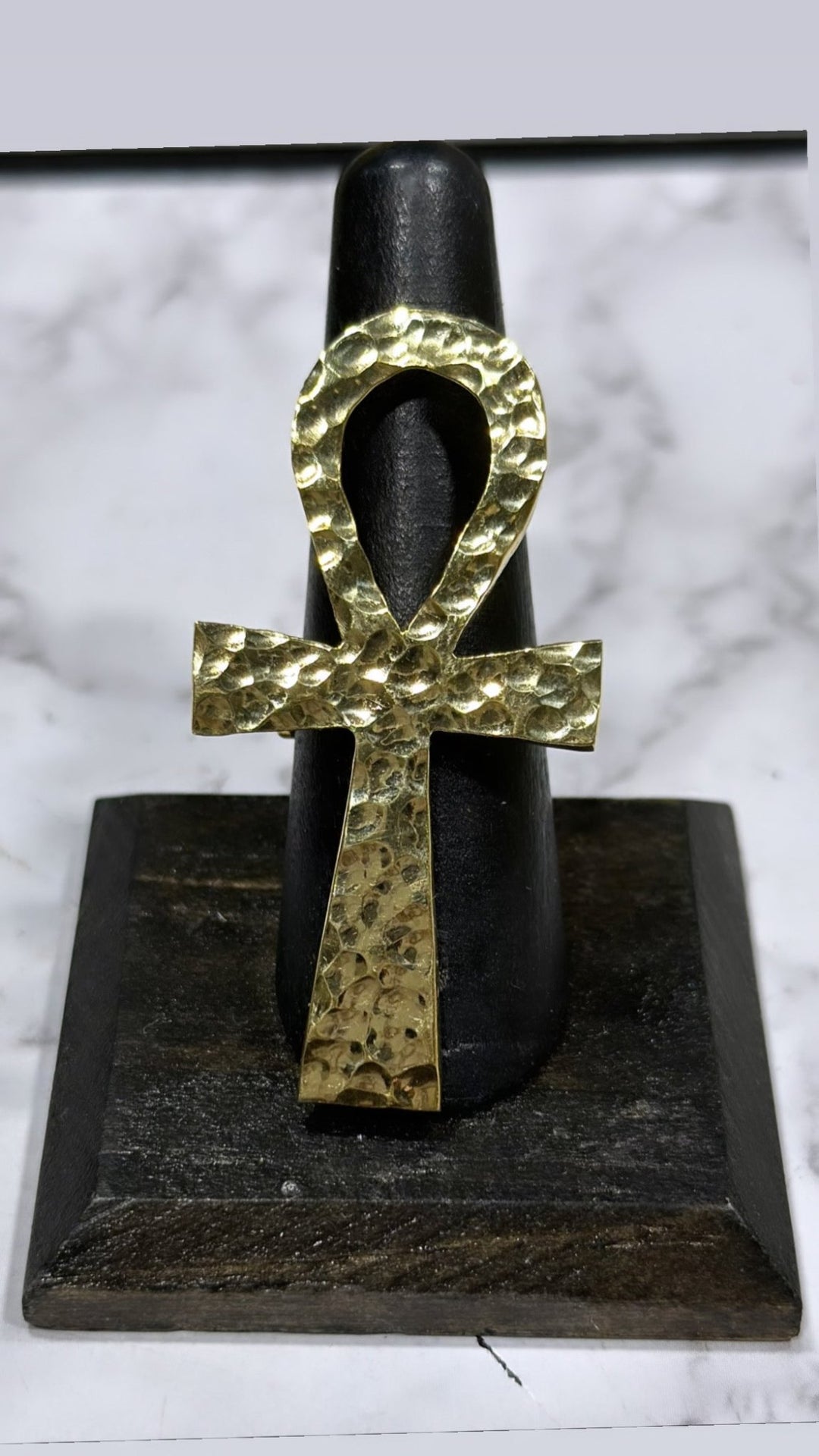 Ankh Brass Adjustable Ring - Trufacebygrace