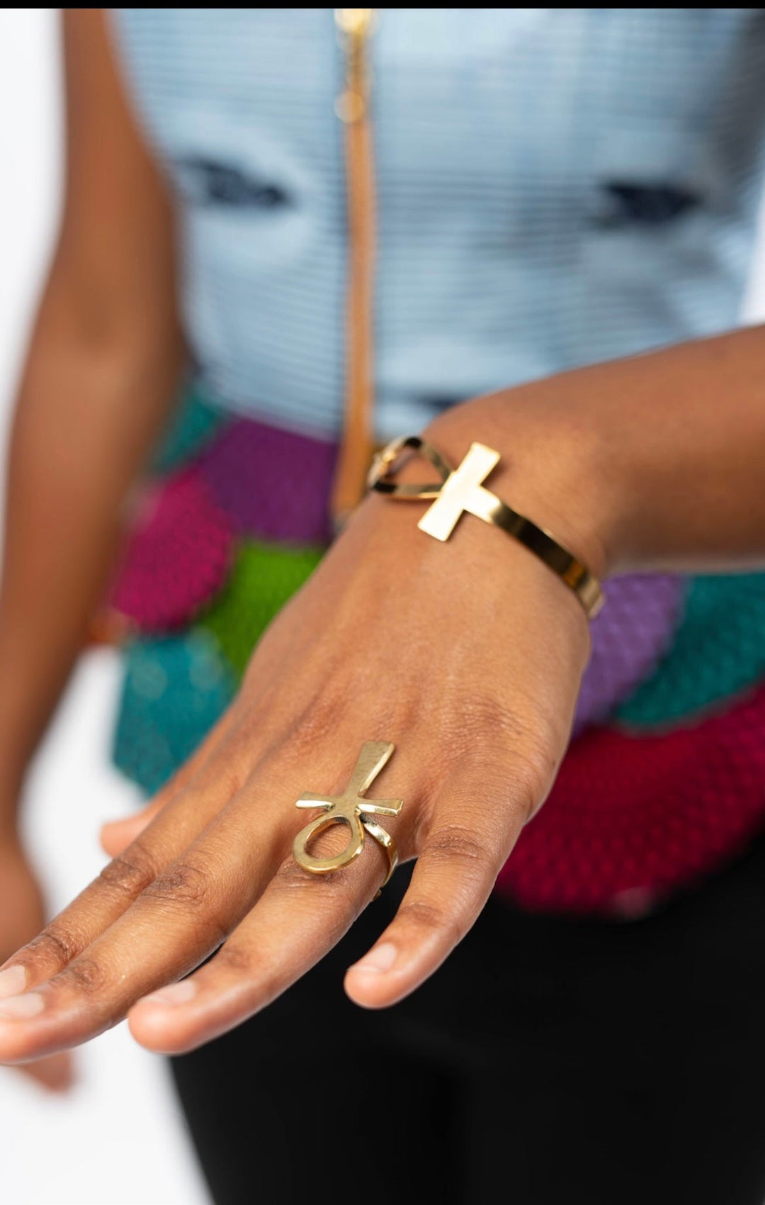 Ankh Brass Adjustable Ring - Trufacebygrace