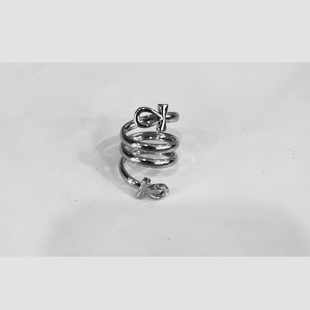 Ankh Double Coiled Ring - Trufacebygrace