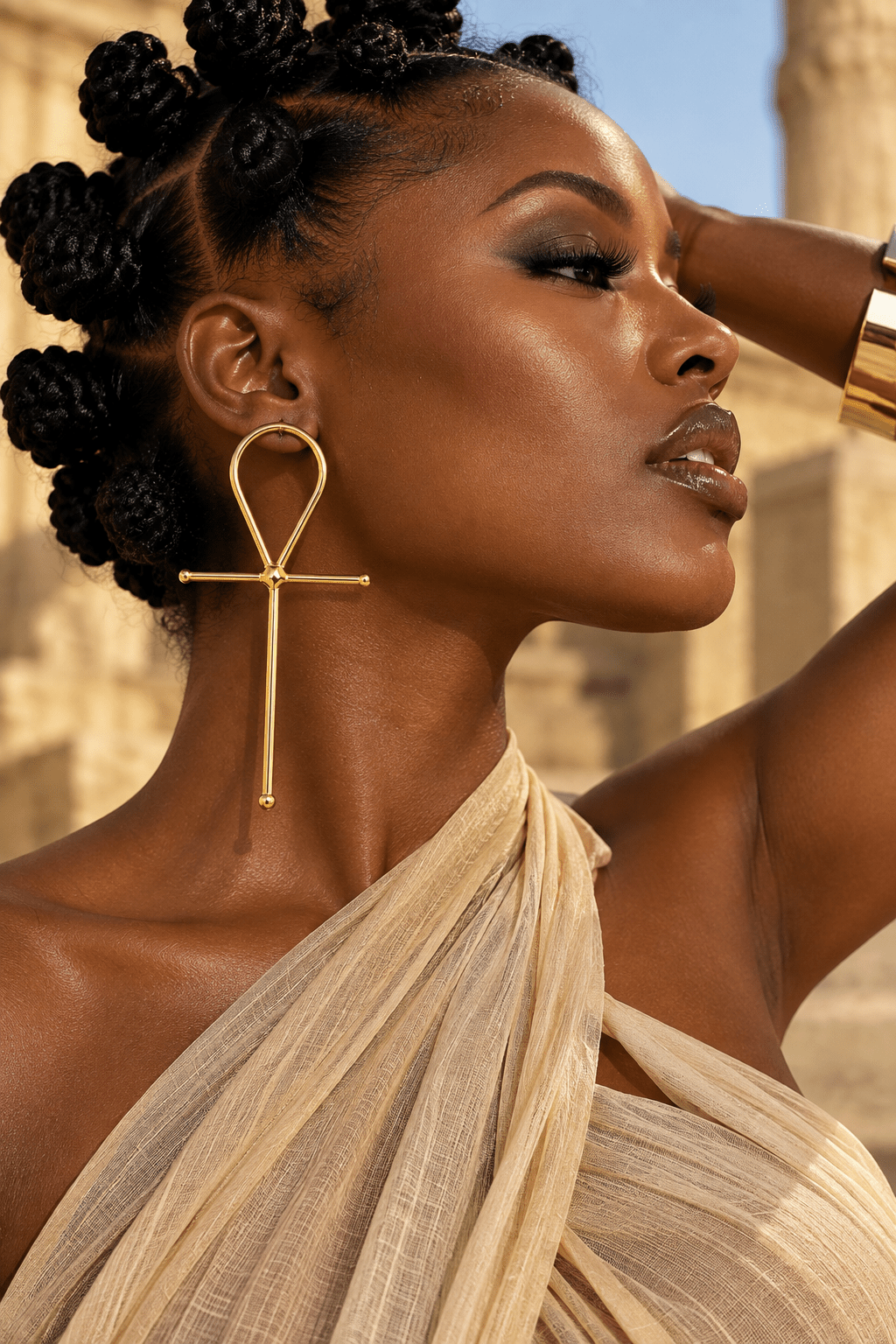 Ankh Statement Earrings - Trufacebygrace