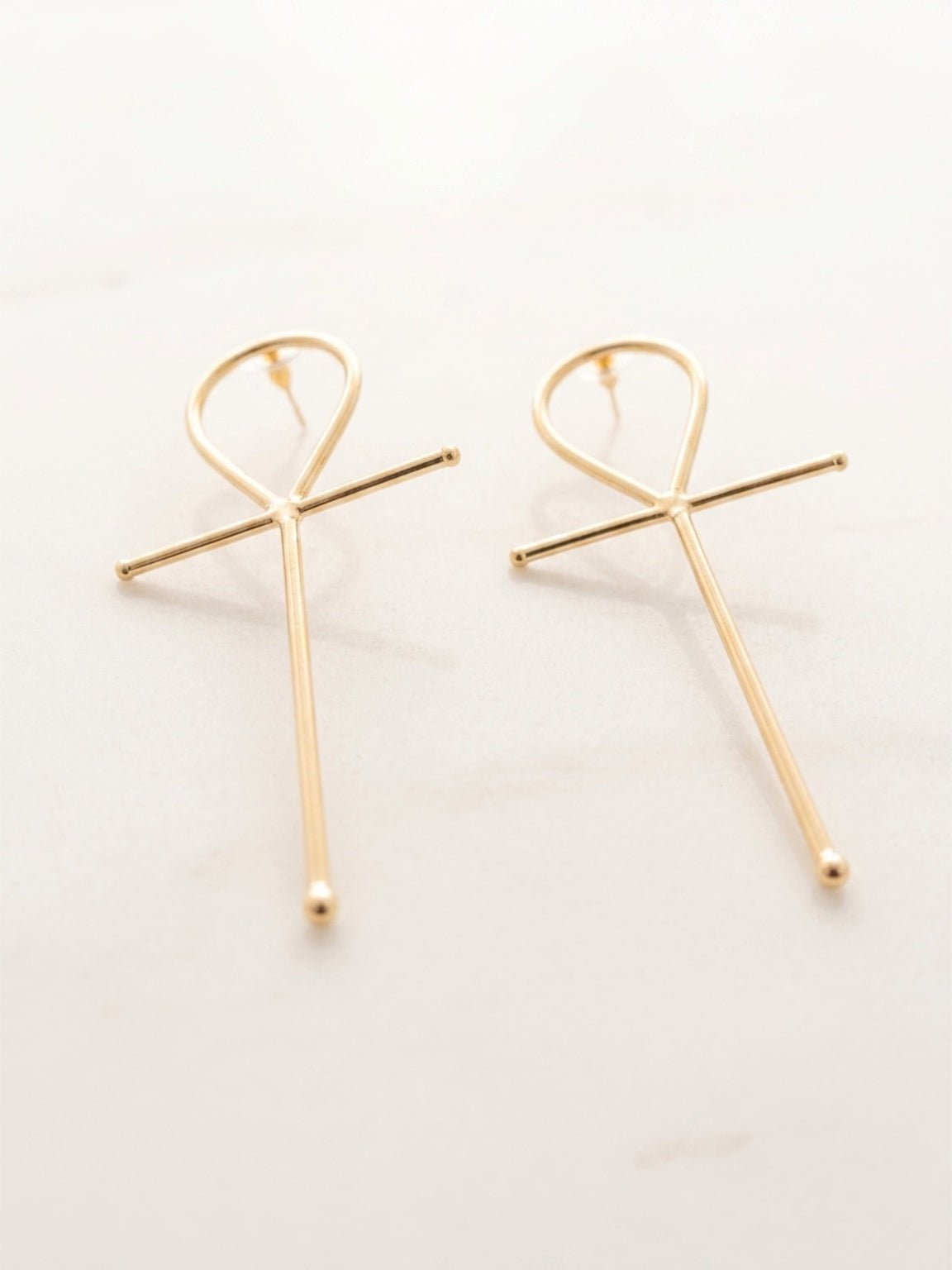 Ankh Statement Earrings - Trufacebygrace