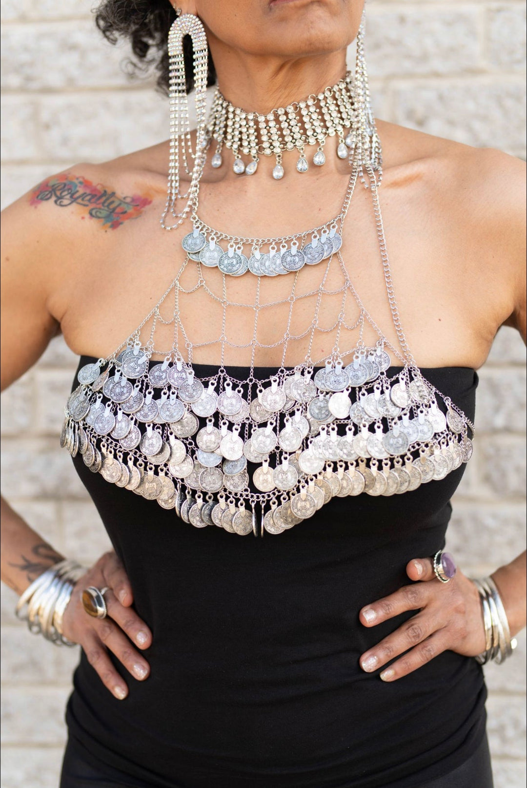 Araba Gold Coin Body chain/Bralette Trufacebygrace Araba Gold Coin Body chain/Bralette Trufacebygrace