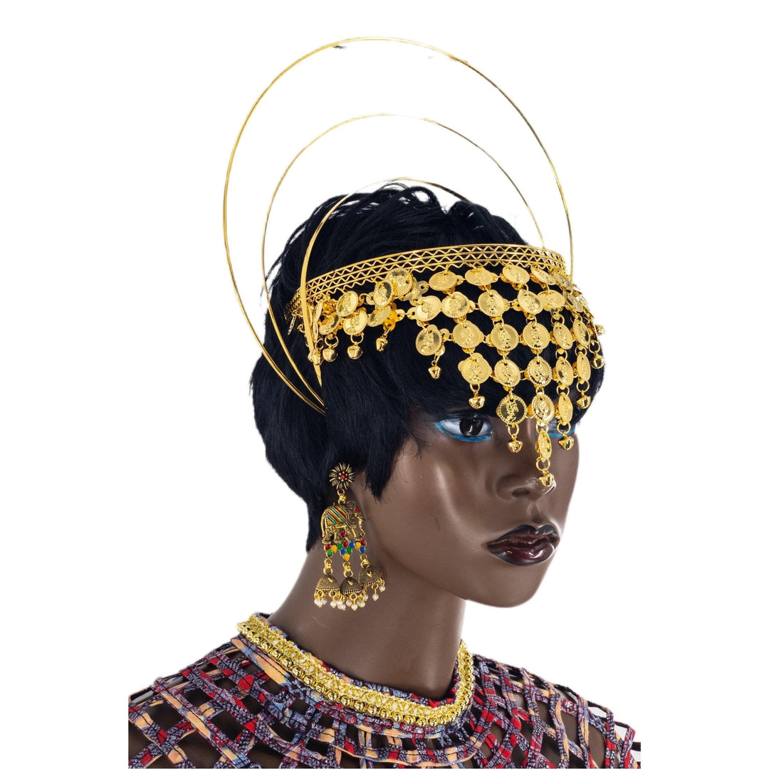 Araba gold coin headpiece/ headchain - Trufacebygrace