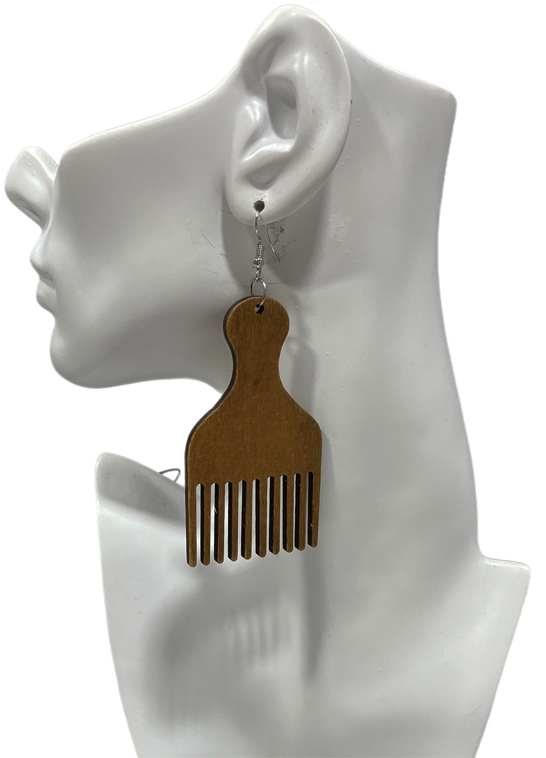 Araba Wooden Comb Earrings - Trufacebygrace