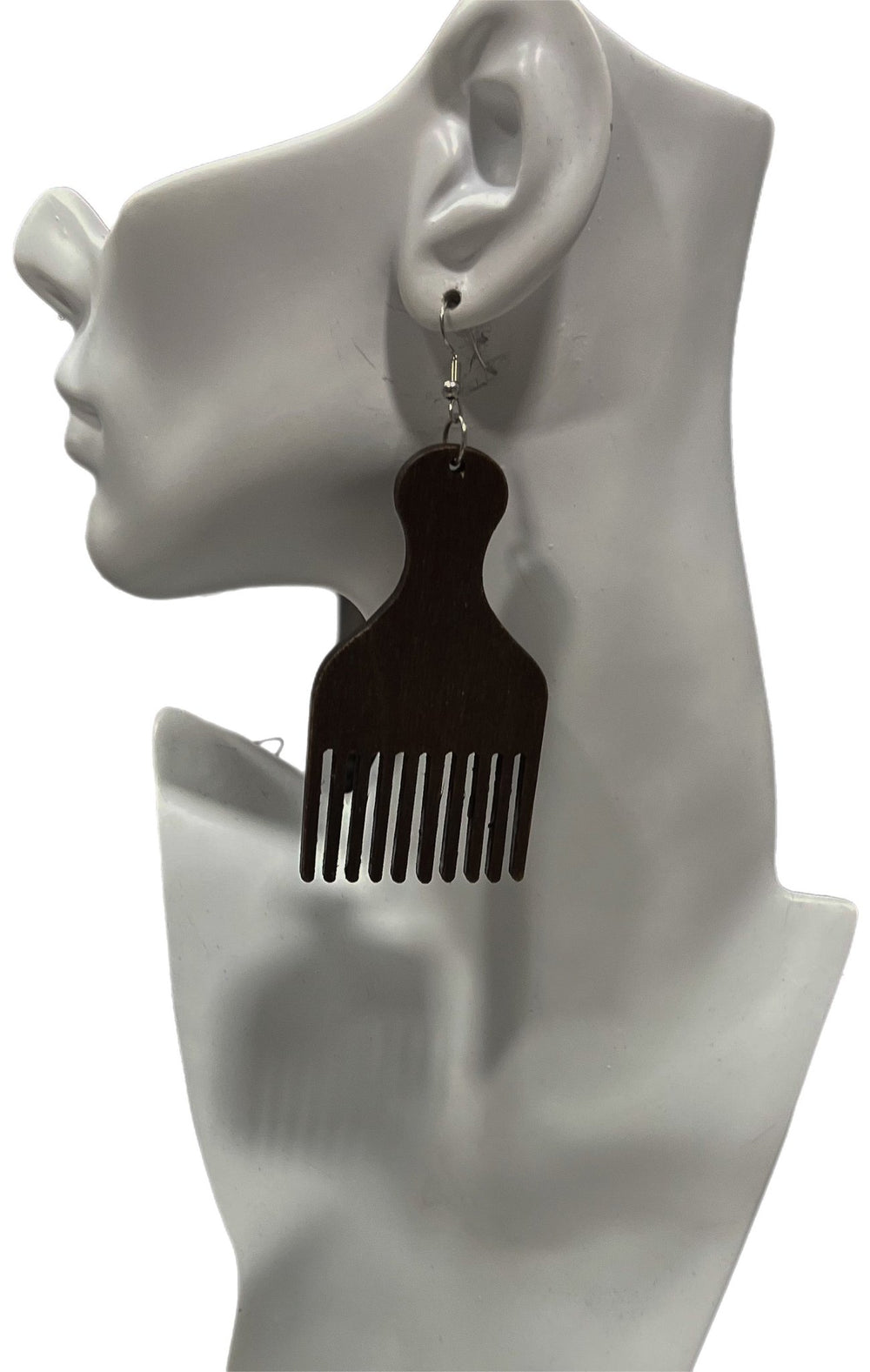 Araba Wooden Comb Earrings - Trufacebygrace