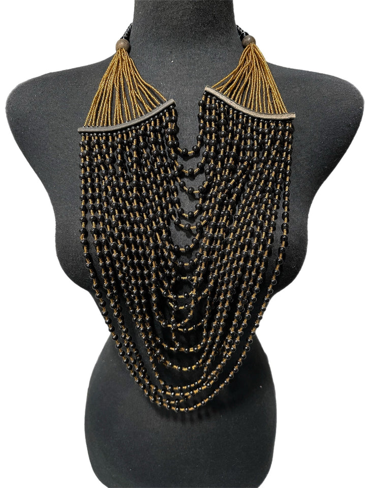 Asante Royalty Multi Strand Beaded Necklace - Trufacebygrace