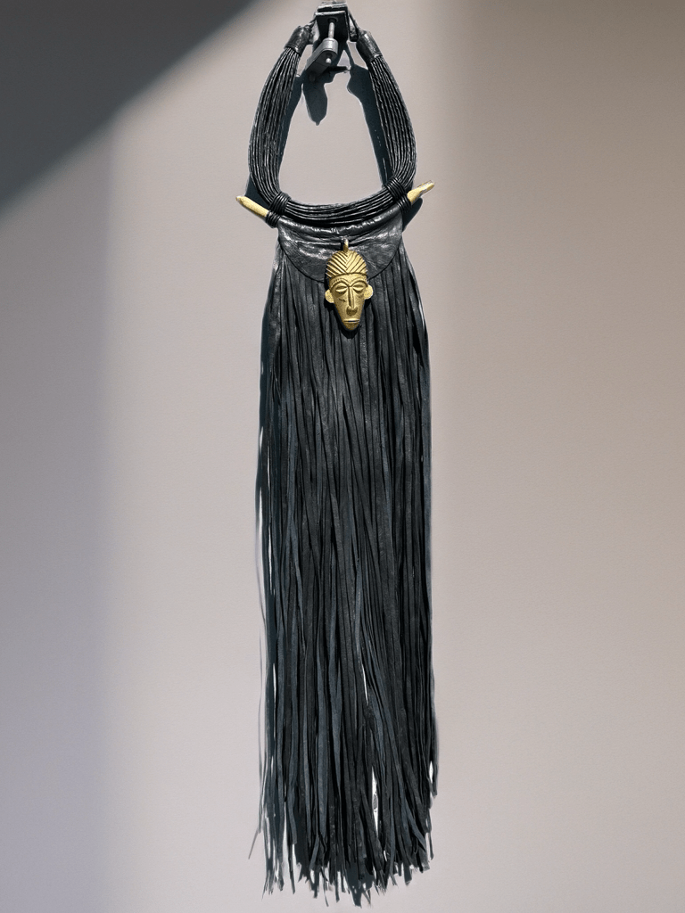 Asase Ya Genuine Leather statement Necklace - Trufacebygrace