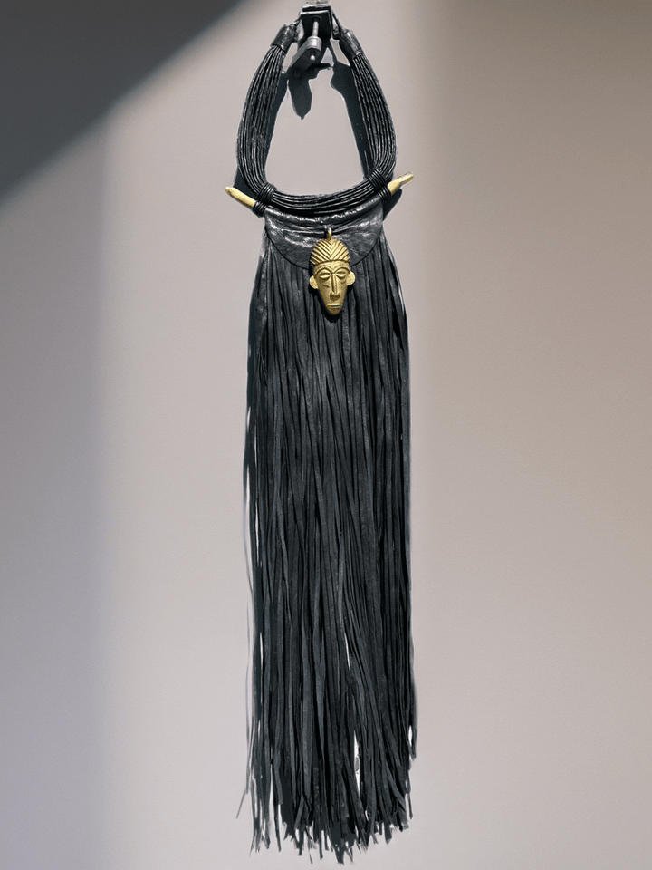 Asase Ya Genuine Leather statement Necklace - Trufacebygrace