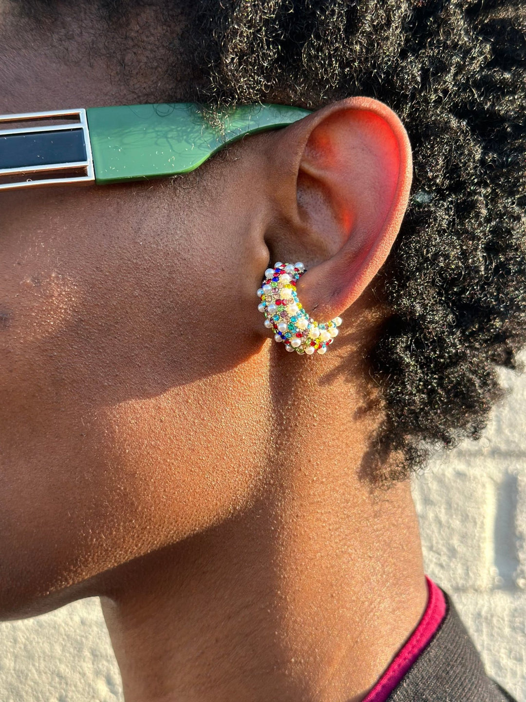 Asoadie Pearl and Gemstone Ear Cuff - Trufacebygrace