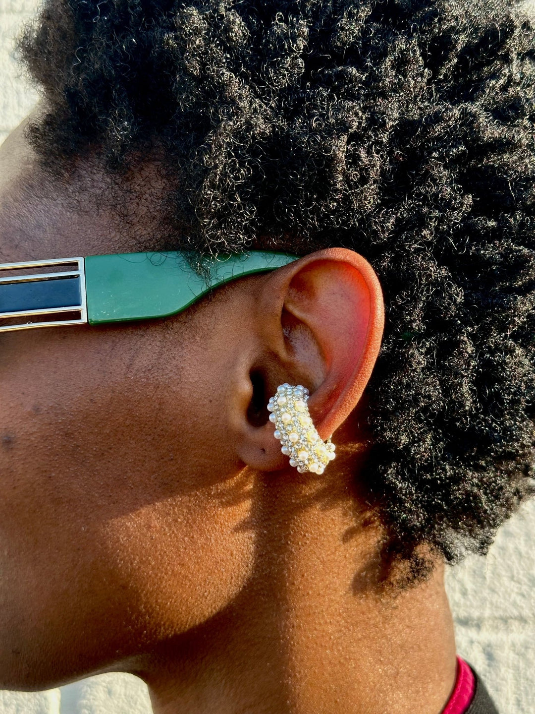 Asoadie Pearl and Gemstone Ear Cuff - Trufacebygrace