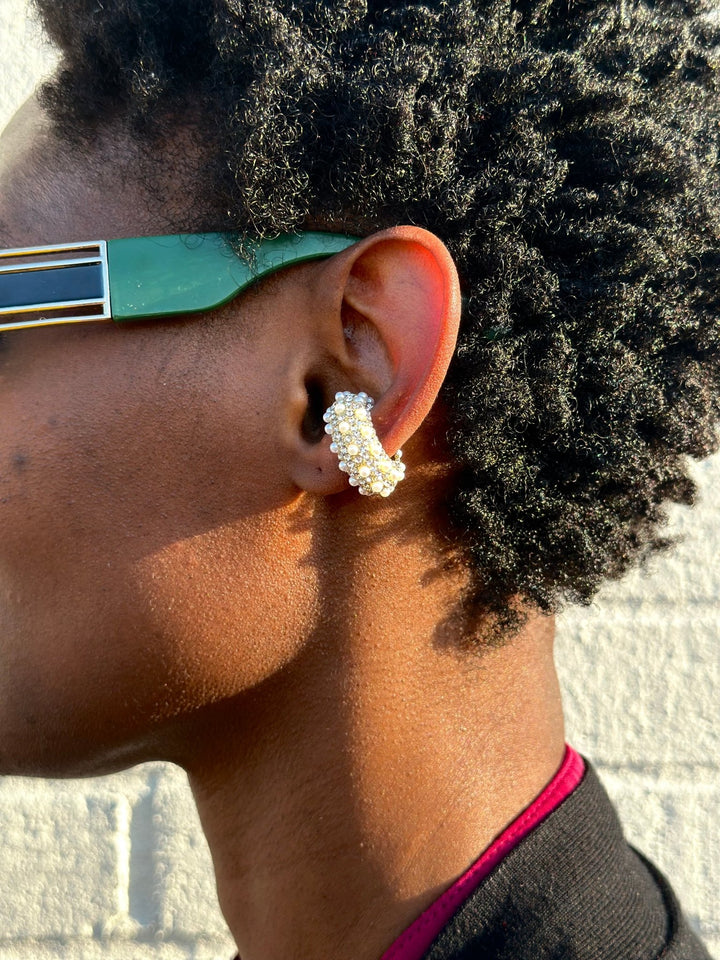 Asoadie Pearl and Gemstone Ear Cuff - Trufacebygrace