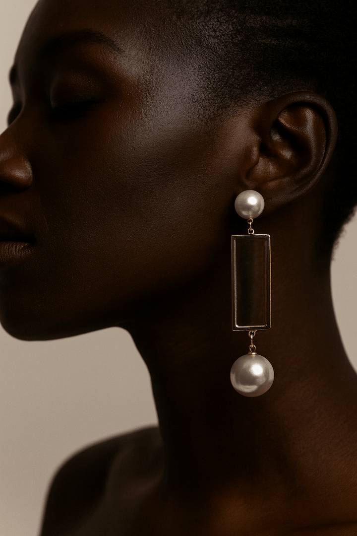 Asoadie Pearl Geo Earrings - Trufacebygrace