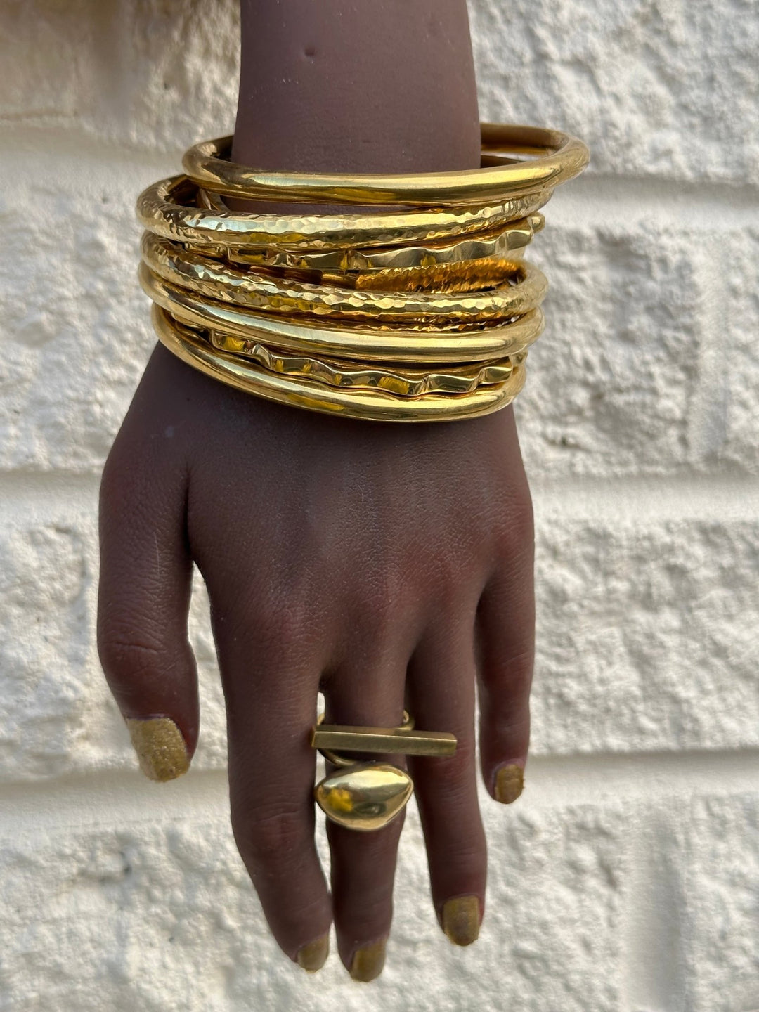 Asymmetric Brass Statement Ring - Trufacebygrace