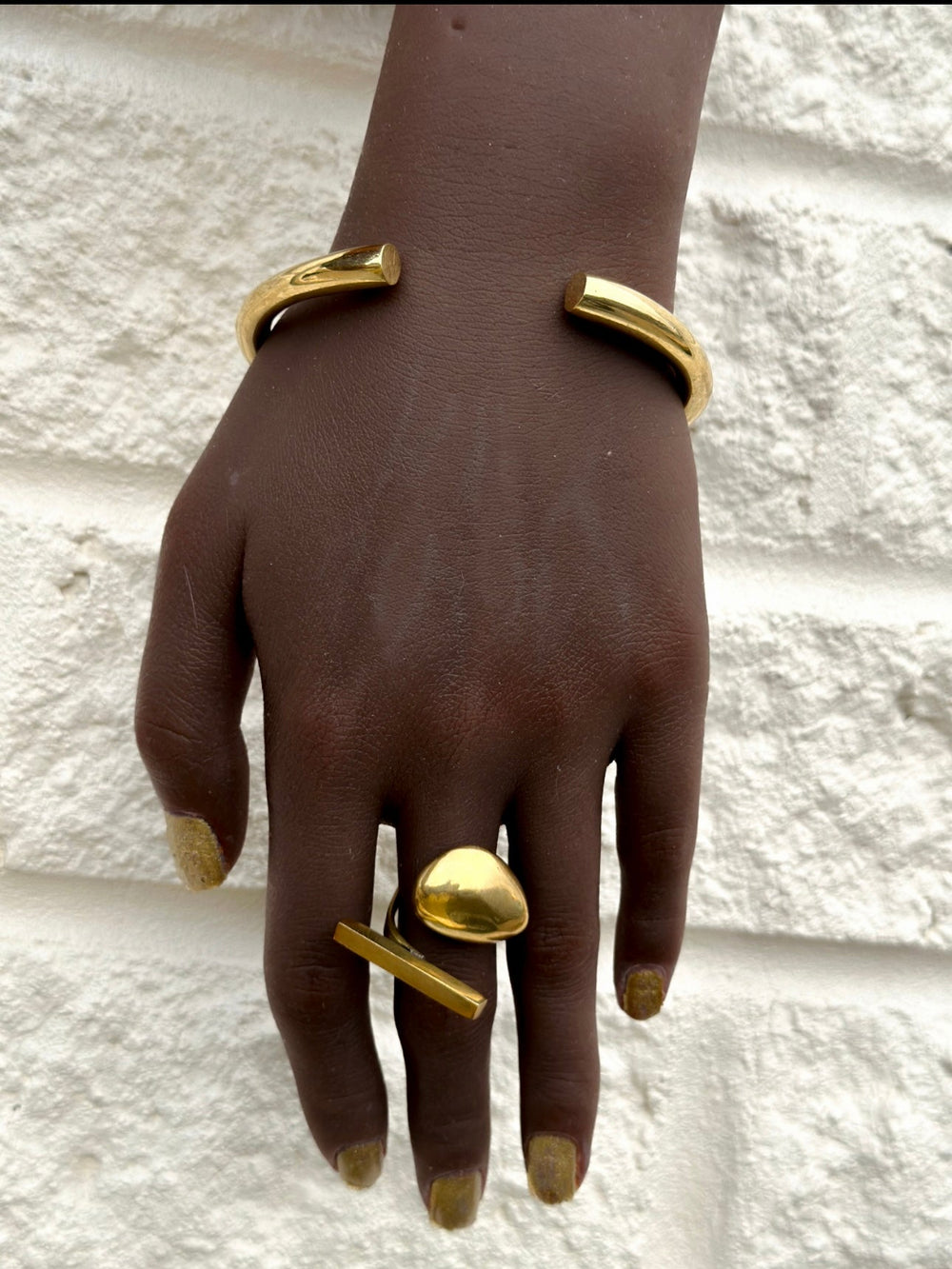 Asymmetric Brass Statement Ring - Trufacebygrace