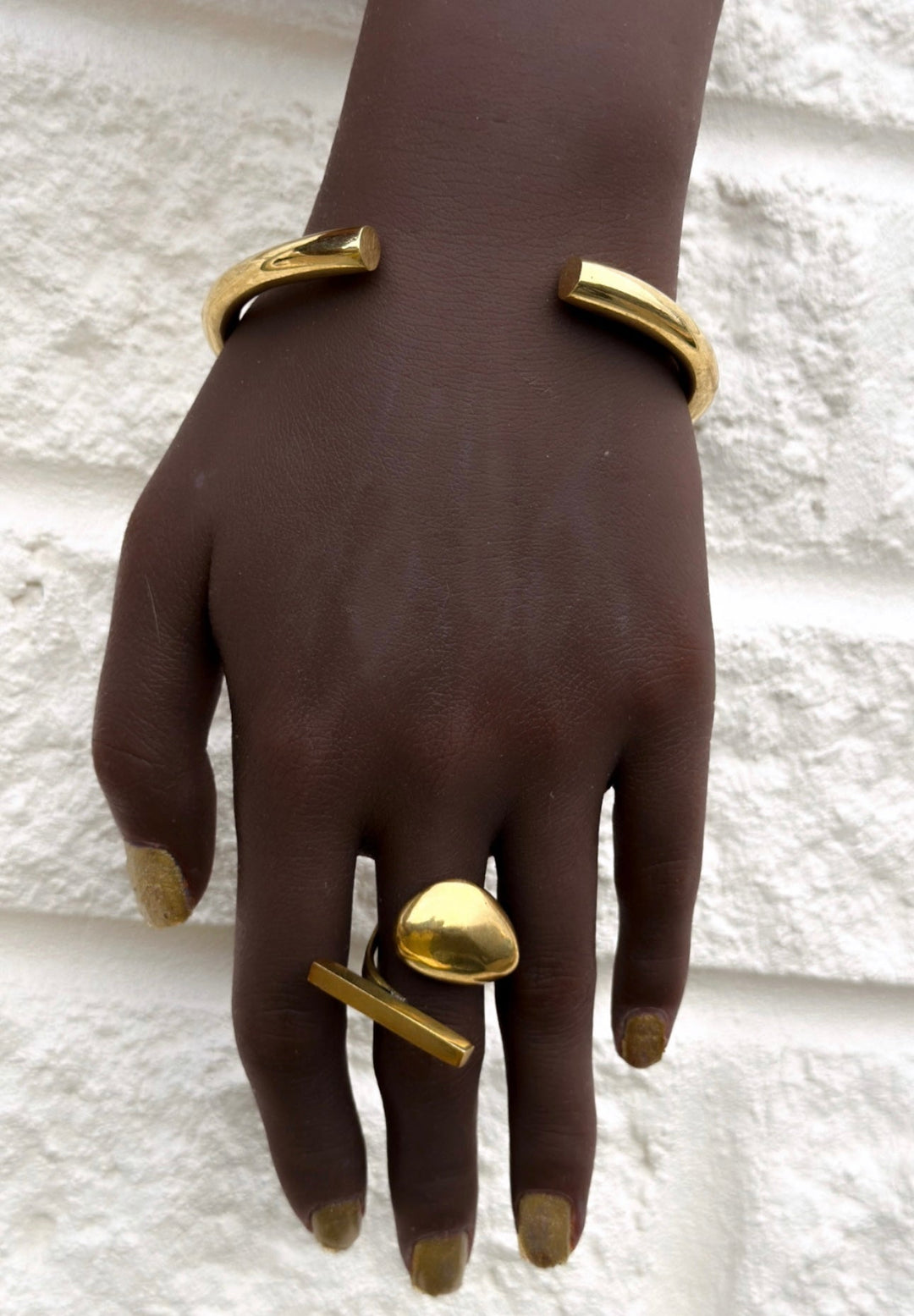 Asymmetric Brass Statement Ring - Trufacebygrace