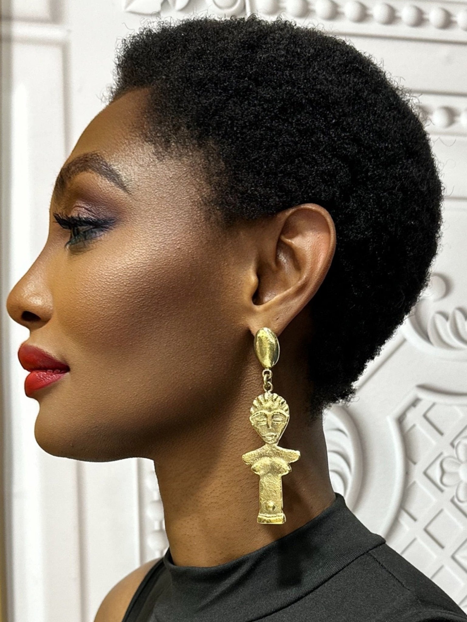 Atiagu Brass Statement Earrings - Trufacebygrace