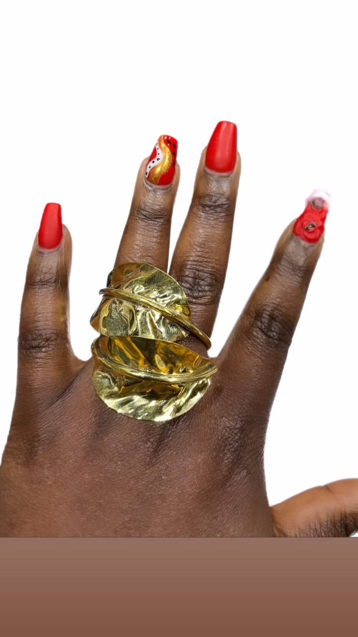 Autumn Two Finger Leaf Ring - Trufacebygrace