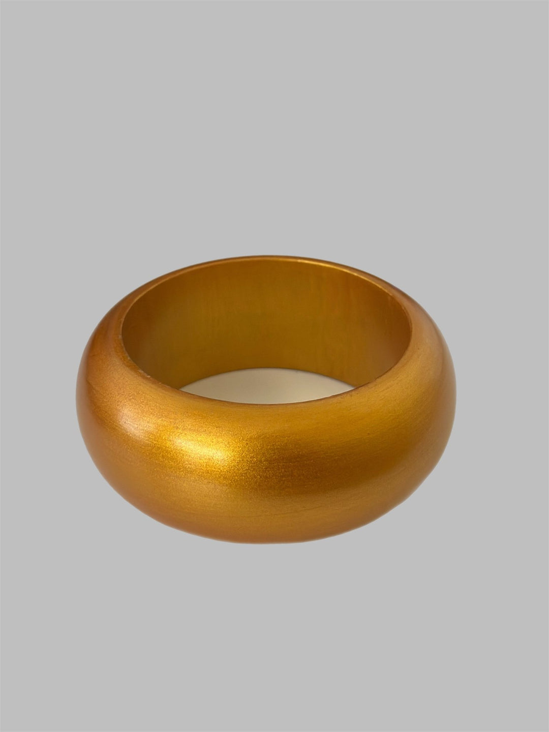 Aye Wura Honey Gold Chunky Wood Bangle - Trufacebygrace