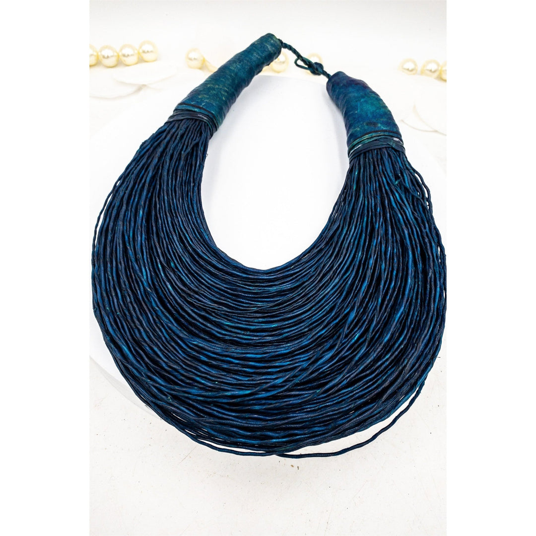 Aziza Genuine leather Multi - strand Statement necklace - Trufacebygrace