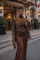 Aziza Genuine leather Multi - strand Statement necklace - Trufacebygrace