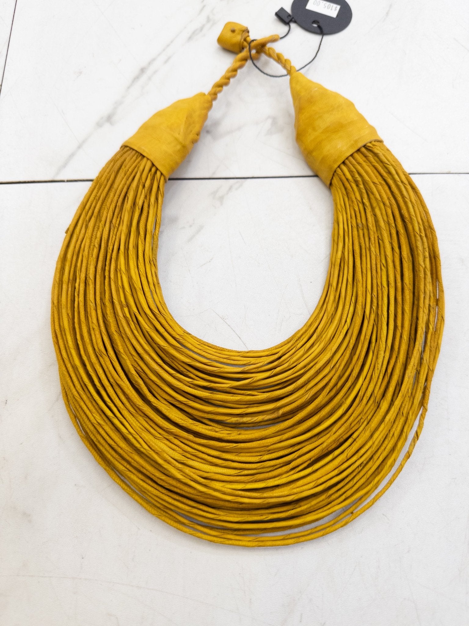 Aziza Genuine leather Multi - strand Statement necklace - Trufacebygrace
