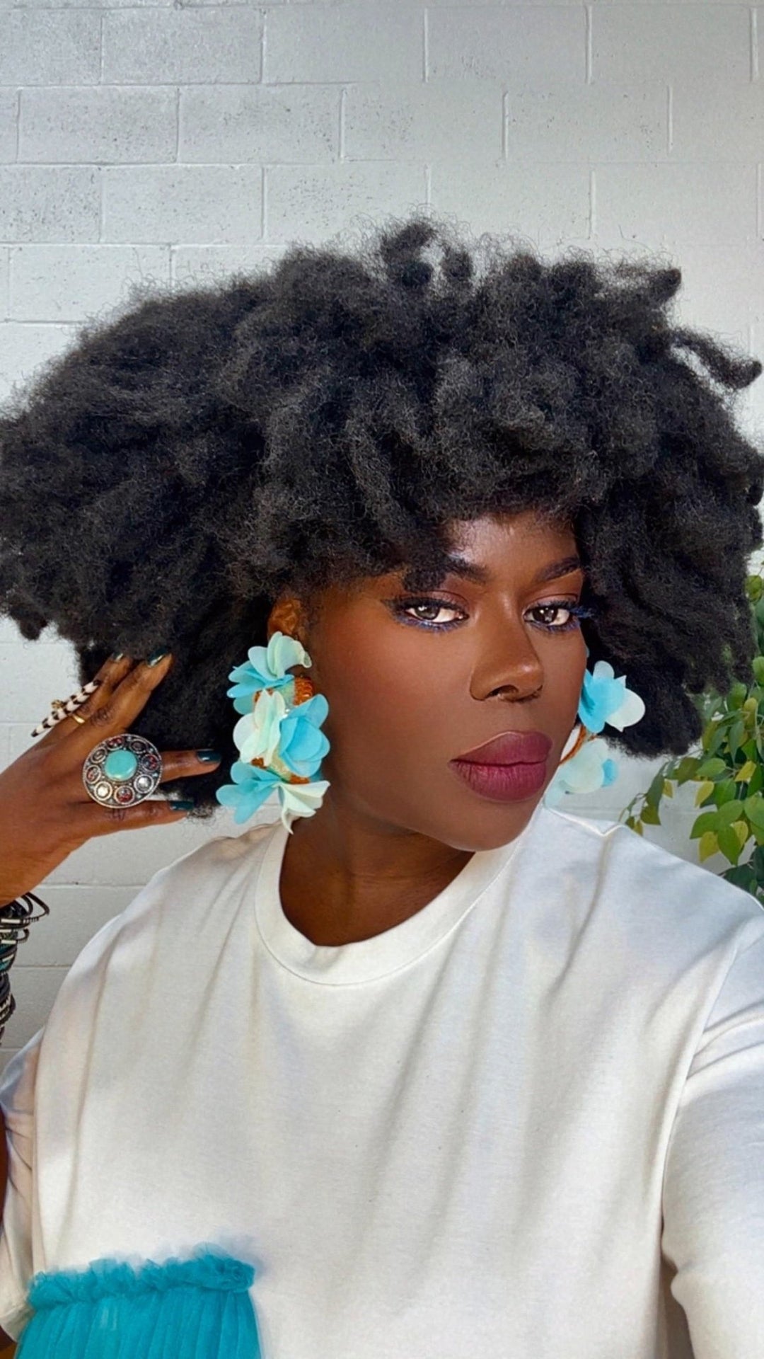 Azure Bloom Statement Earrings - Trufacebygrace