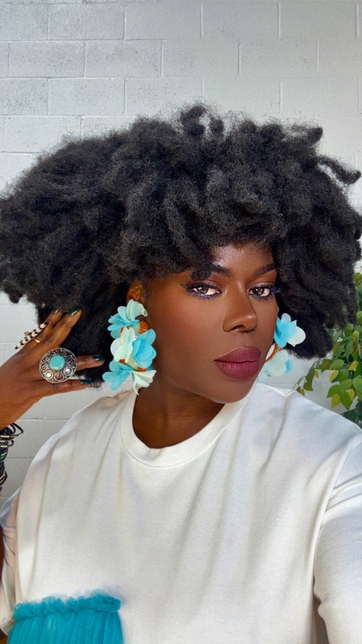 Azure Bloom Statement Earrings - Trufacebygrace