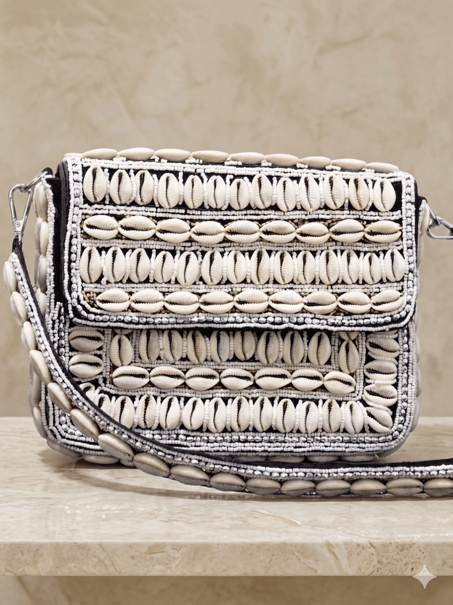 Bahari Luxe Cowry Shell Clutch - Trufacebygrace