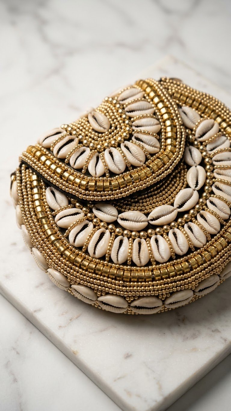 Bahari Luxe Cowry Shell Clutch - Trufacebygrace