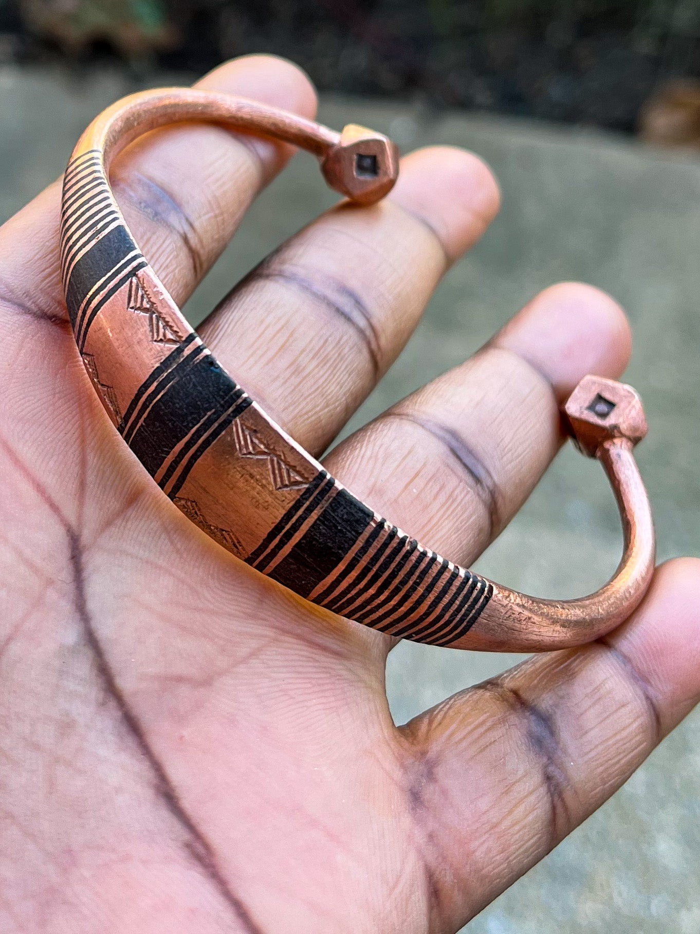 Baja Tuareg Tribal unisex Bracelet Pyramid Gold Handmade African Jewelry TrufacebyGrace