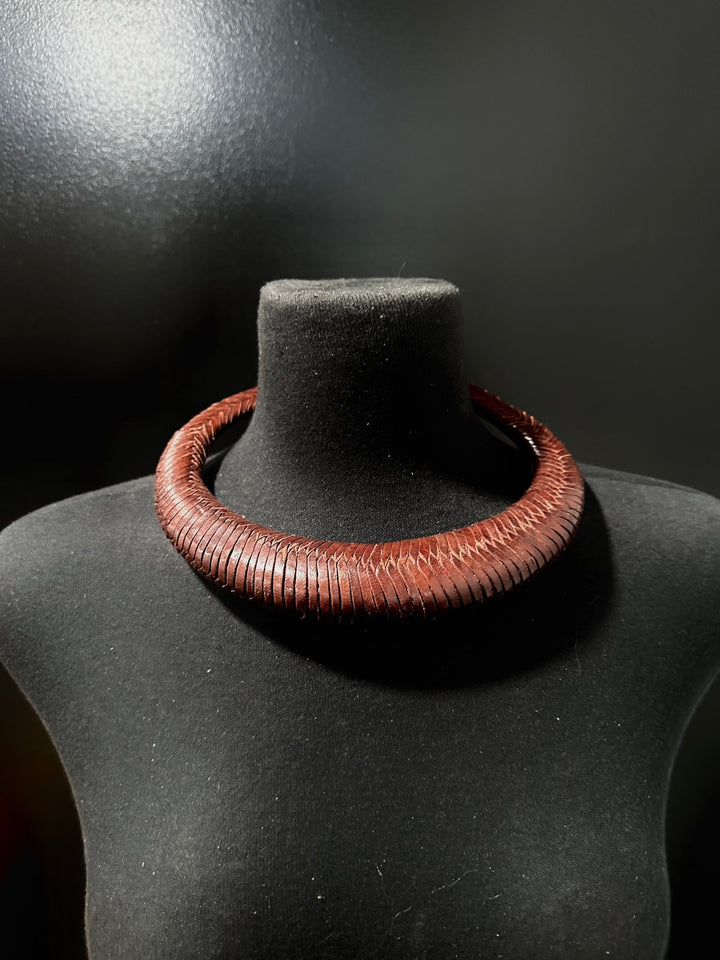 Bankula Genuine leather BIG chunky necklace - Trufacebygrace