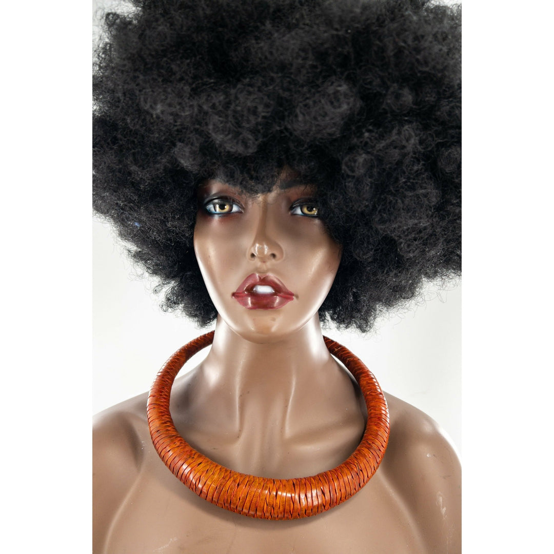 Bankula Genuine leather BIG chunky necklace - Trufacebygrace