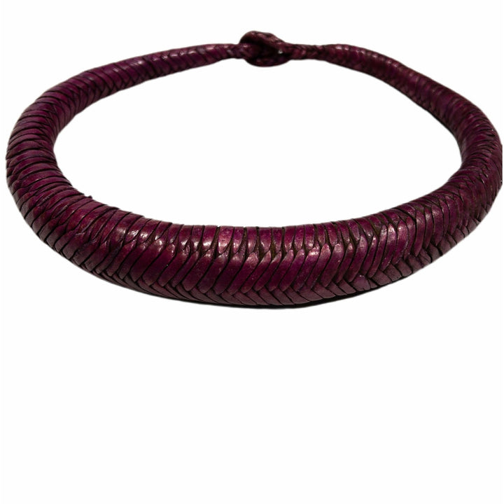 Bankula Genuine leather BIG chunky necklace - Trufacebygrace