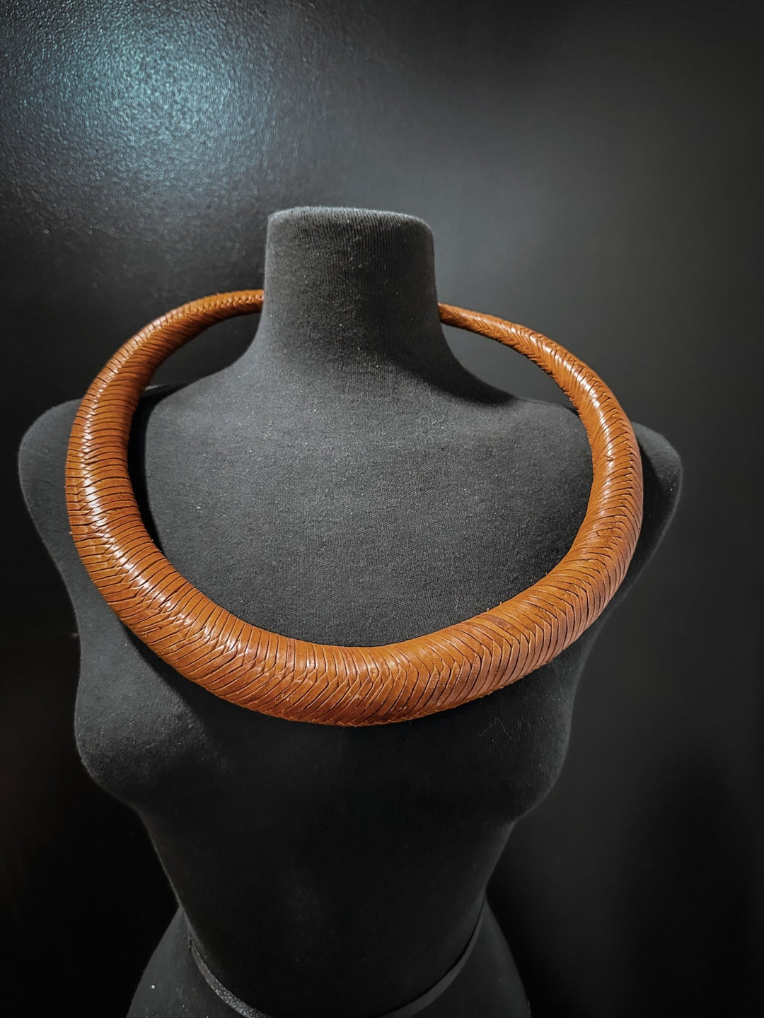 Bankula Genuine leather BIG chunky necklace - Trufacebygrace