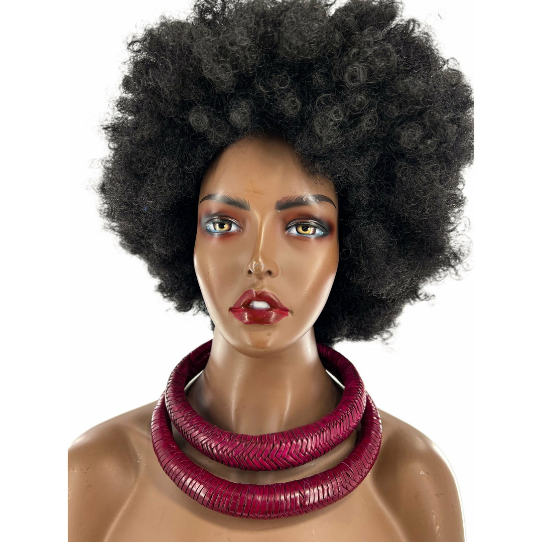 Bankula Genuine leather BIG chunky necklace - Trufacebygrace