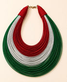Bantama Layered Thread Statement Necklace - Trufacebygrace