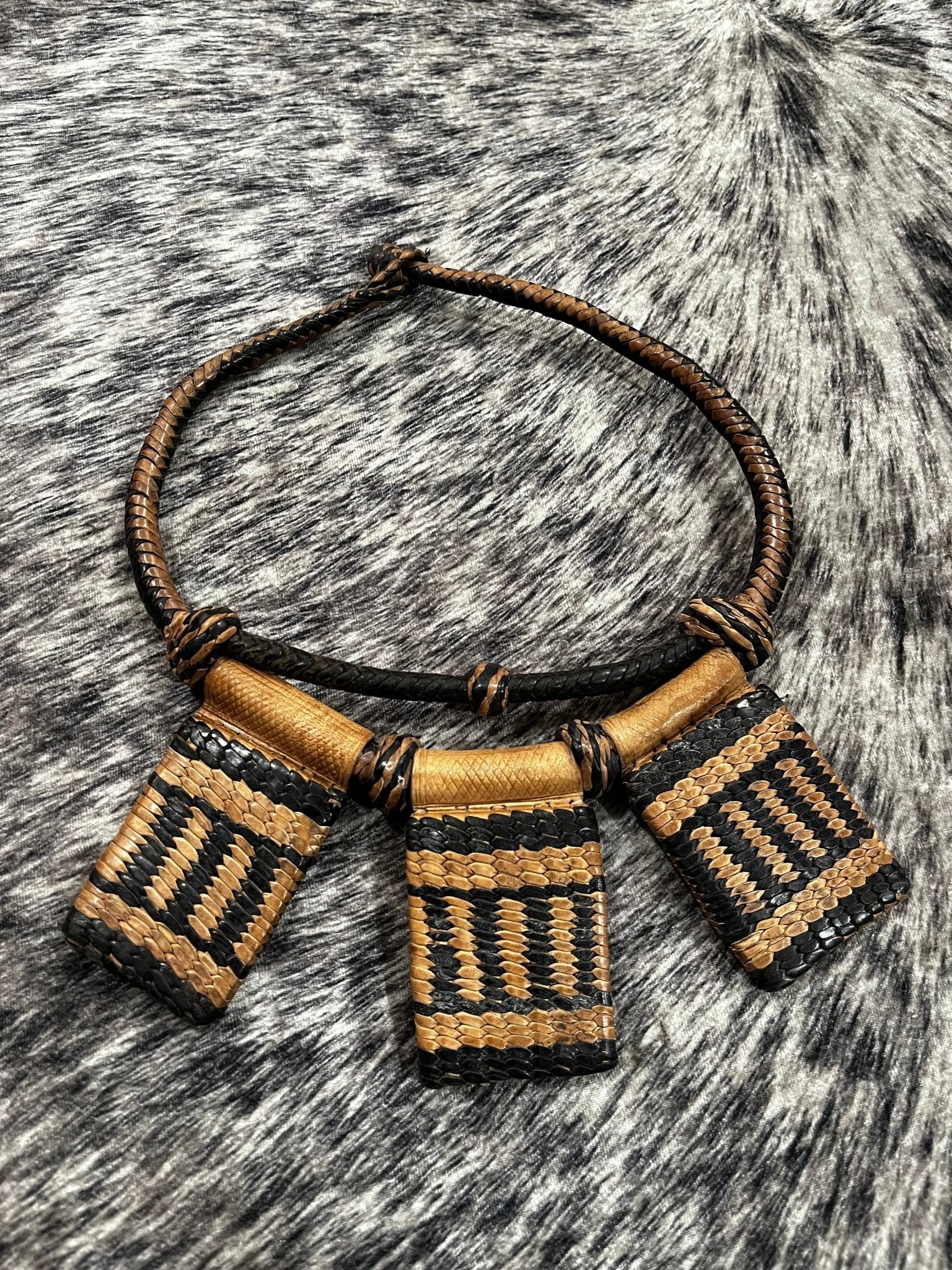 Boze Leather popular Necklace-Dark Brown