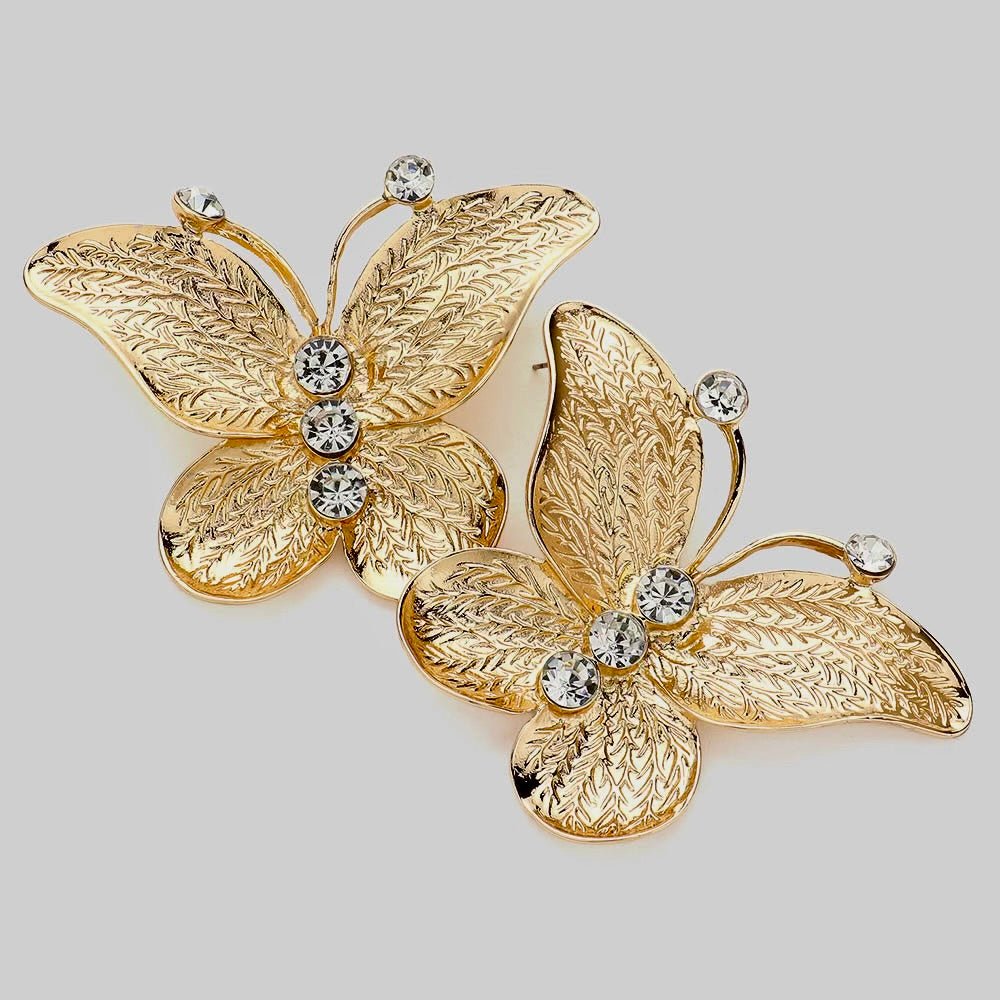 Bejeweled Butterfly Earrings - Trufacebygrace