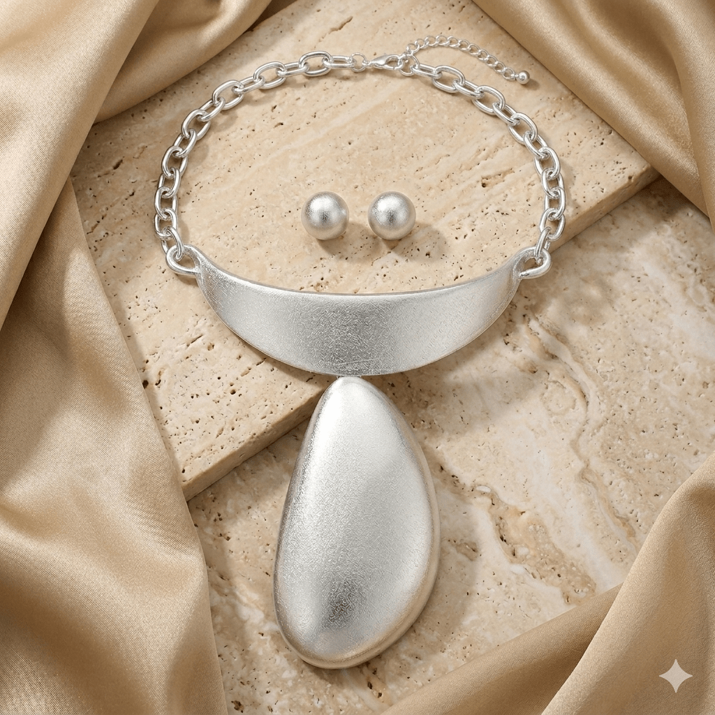 Big Teardrop statement Necklace - Trufacebygrace